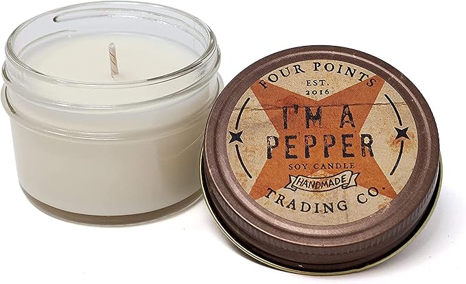 I'm a Pepper Scented 4 Oz Soy Aromatherapy Candle w/Jar - Four Points Trading Co.