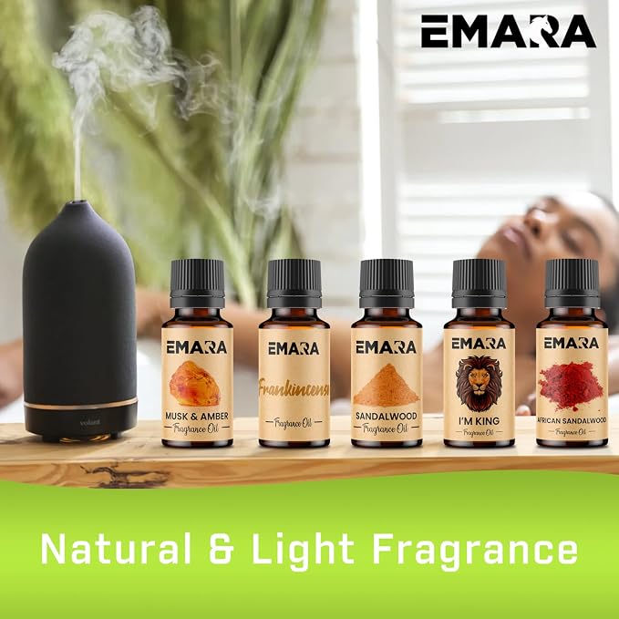 EMARA All Natural Earthy Frankincense Essential Oil for Diffusers, Skin Care, Aromatherapy Fragrance Oil, Organic Therapeutic Grade 15 mL (1/2 fl oz)