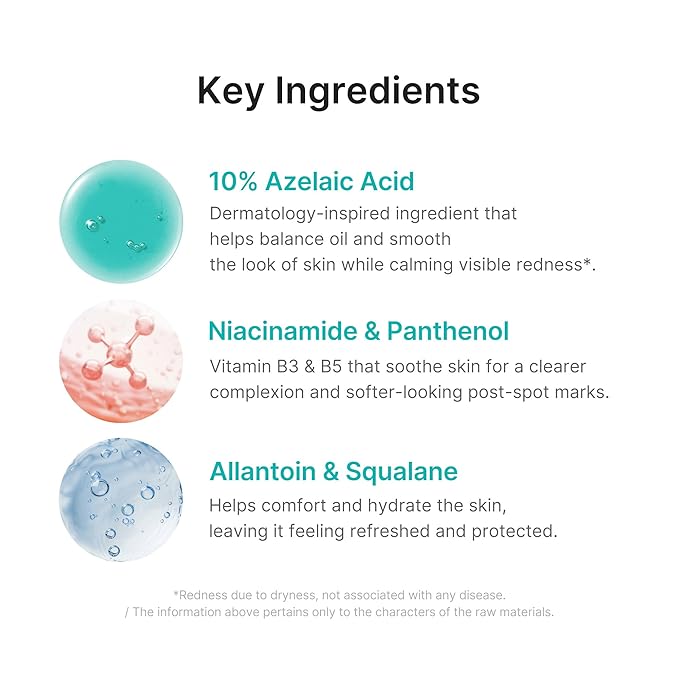 medicube Azelaic Acid 10 Soothing Serum | Clarifying Serum for Troubled & Oily-Prone Skin with B3+B5 | Stressed Skin Calming & Post-Blemish Tone Care | Korean Skincare 30ml, 1.01 fl oz