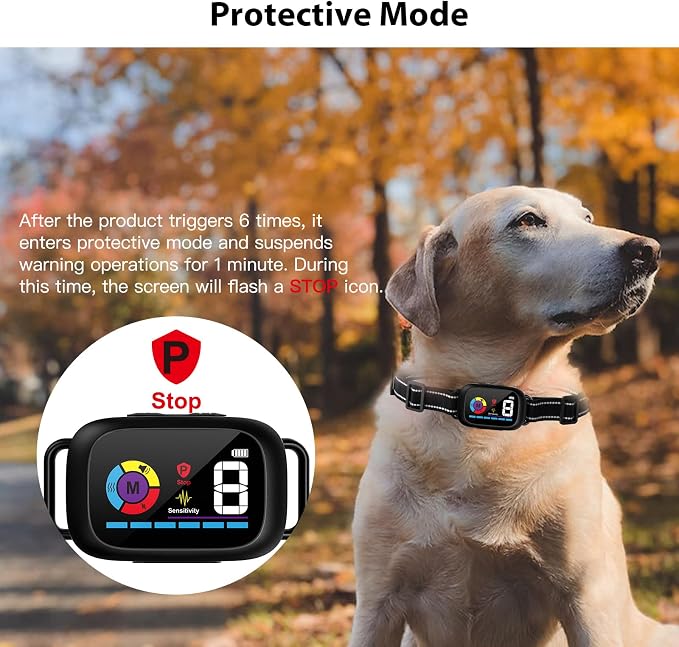 Smart AI Bark Collar, 5 Modes, IPX7