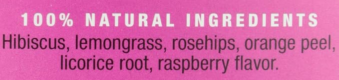 Stash Tea Wild Raspberry Hibiscus tea - 20 Count (Pack of 2)
