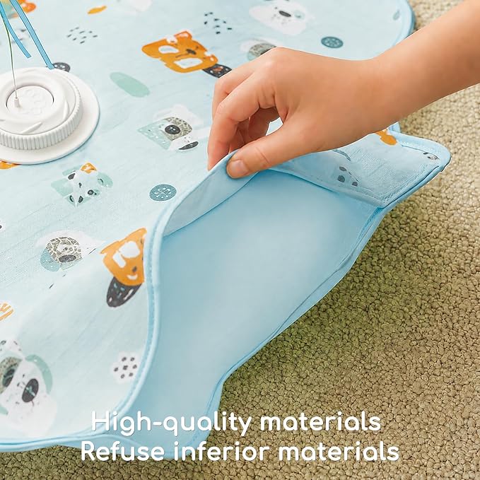 Interactive Cat Toys, Rechargeable with Auto Play and Bird Chirps | 3-in-1 hide and seek mat with fluttering butterfly, moving feather and plush tail. Perfect for indoor adult cats and kittens