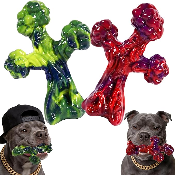 2Pack TreeBone Indestructible Dog Chew Toys for Aggressive Chewers