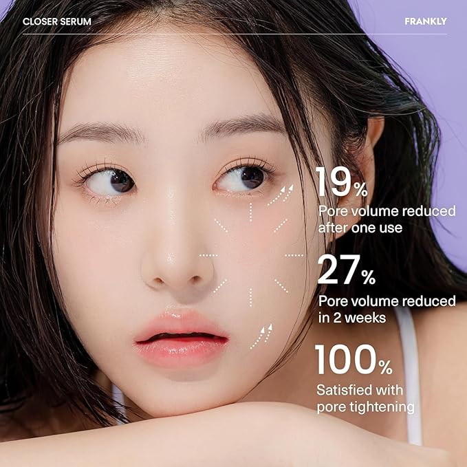 FRANKLY Closer Serum Jumbo | Pore Minimizer Serum | 9 Peptides, Vegan Collagen, Adenosine, PHA | Korean Pore Minimizer for Glass Skin, Anti-Aging, Hydration, Elasticity | 2.03 fl oz