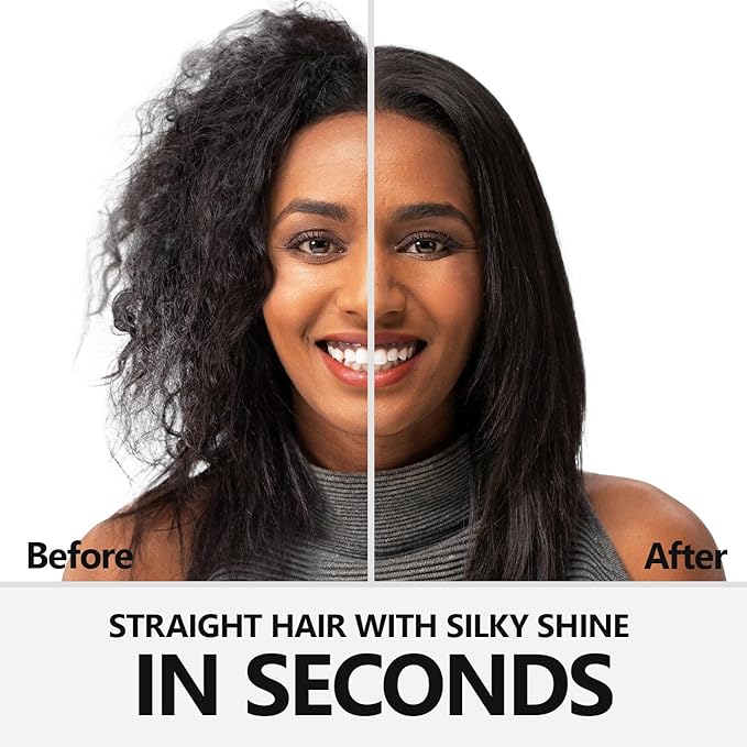 MIRACOMB 1” Flat Iron Hair Straightener Pro - Ceramic Ion Tech, Curls & Straightens Easily, Digital Heat for Precision Styling, Dual Voltage - Perfect Hair Straightening Tool for Travel & Smooth Style