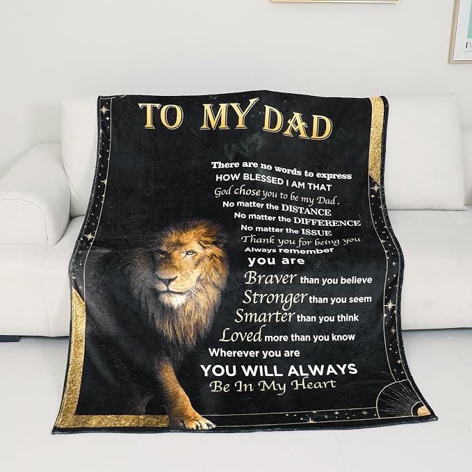 Gifts for Dad Birthday Gifts for Men, Girl Dad Gifts from Daughter, Fathers Birthday Gifts Ideas, Birthday Gifts for Dad from Son, Dad Blanket from Daughter 50”*60”
