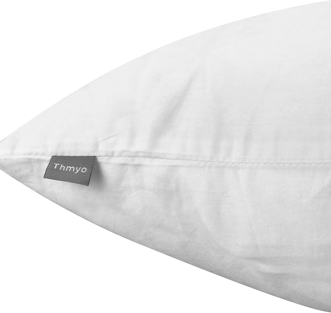 Thmyo 4-Pack 100% Cotton Comfortable Solid Decorative Throw Pillow Case, Square Cushion Cover Pillowcase Sublimation Blank Pillow Covers Valentines Day DIY Throw Pillowcase(16x16inch/40x40cm,White)