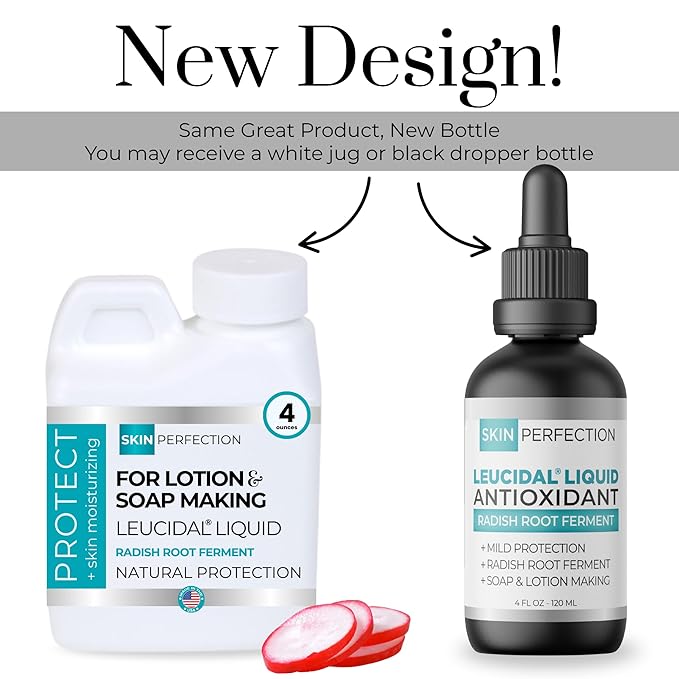 Skin Perfection Leucidal Liquid - Natural Preservative for Lotion Making - DIY Lotion Making Supplies Natural Preservatives for Cosmetics & Compatible with Lotion-Making Serums - 4oz