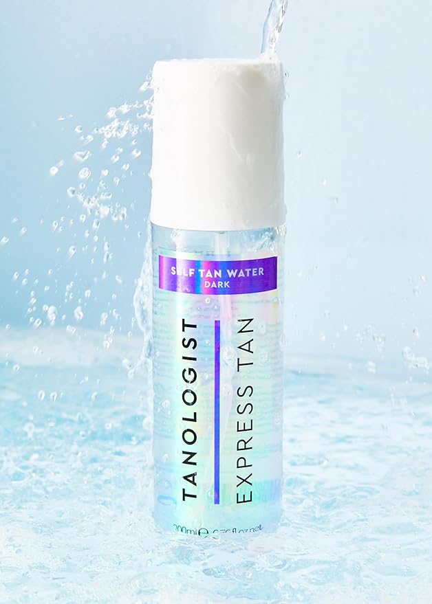 Tanologist Dark Mini Self Tan Water, Clear Self Tanning Water, Travel Size, Streak-Free Tanning Mist, Natural Bronze, No Fake Tan Smell, Clean Ingredients, 3.38 fl. oz/100 ml Bottle