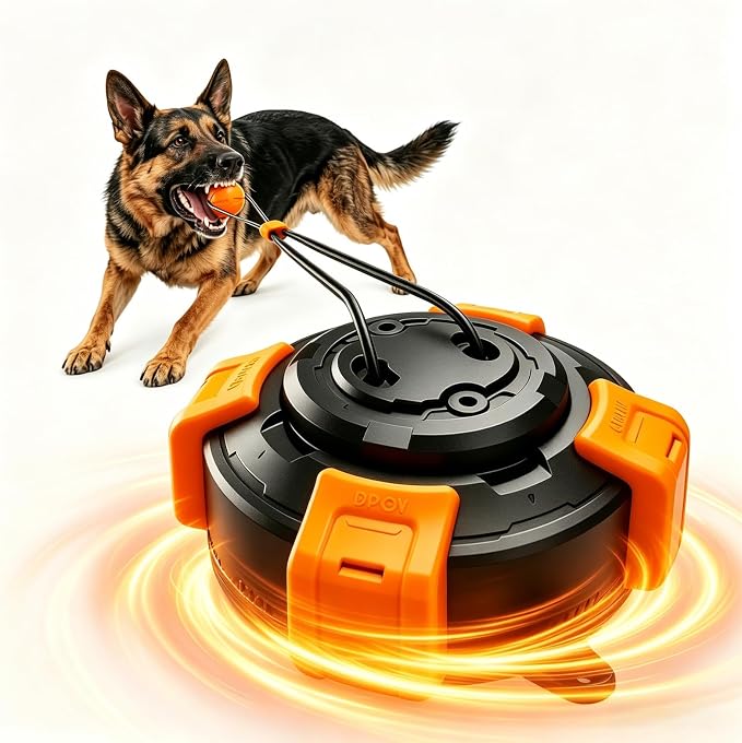 Interactive Tug-of-War Dog Toy for Medium & Large Aggressive Chewers-Orange