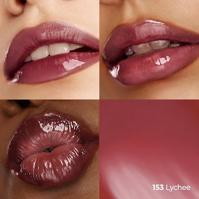 Laka Fruity Glam Tint Mini, 1.9g/0.07oz, Glowing Lip Stain with Wide Color Spectrum, Hydrating & Lightweight Texture, Buildable Color, Non-Sticky, Vegan, K-Beauty (#153 Lychee)