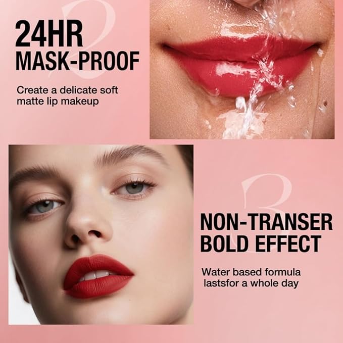 Lip Liner & Lipstick Set (12 Shades) - Long-Lasting, Waterproof & Transfer-Proof Matte Lip Kit, Smooth Creamy Texture, Bold to Nude Shades for Everyday & Party Wear, Ideal for Makeup Lovers (12)