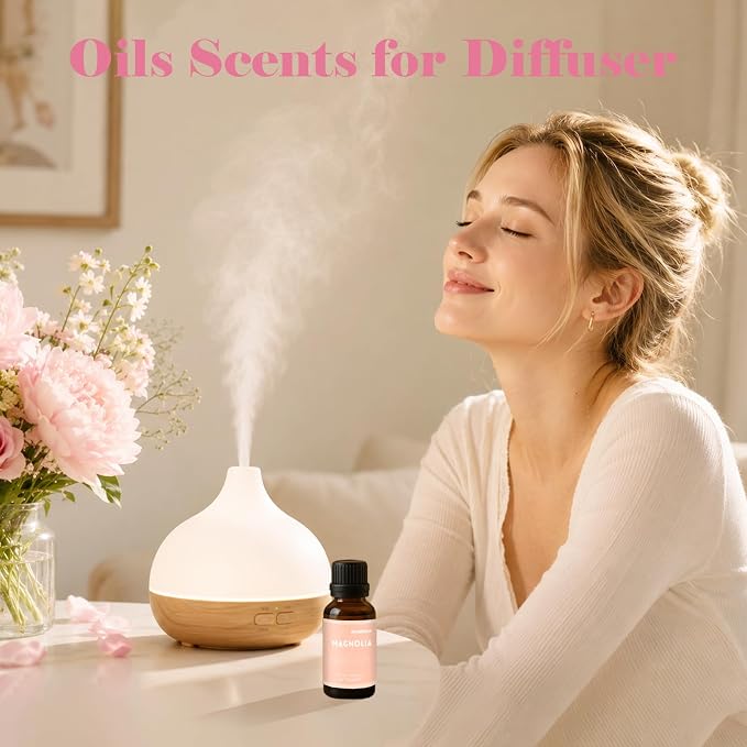 AmaKane Magnolia Essential Oil for Diffusers for Home, Floral Fragrance Oil for Candle Making, Premium Magnolia Aromatherapy Oil, DIY Soap Making Scents, 30ml