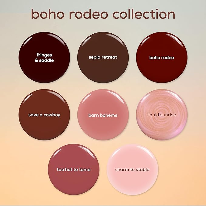 essie Nail Polish, Salon-Quality Brown Nail Polish, Boho Rodeo, Vegan, Fringes & Saddles, 0.46 fl oz