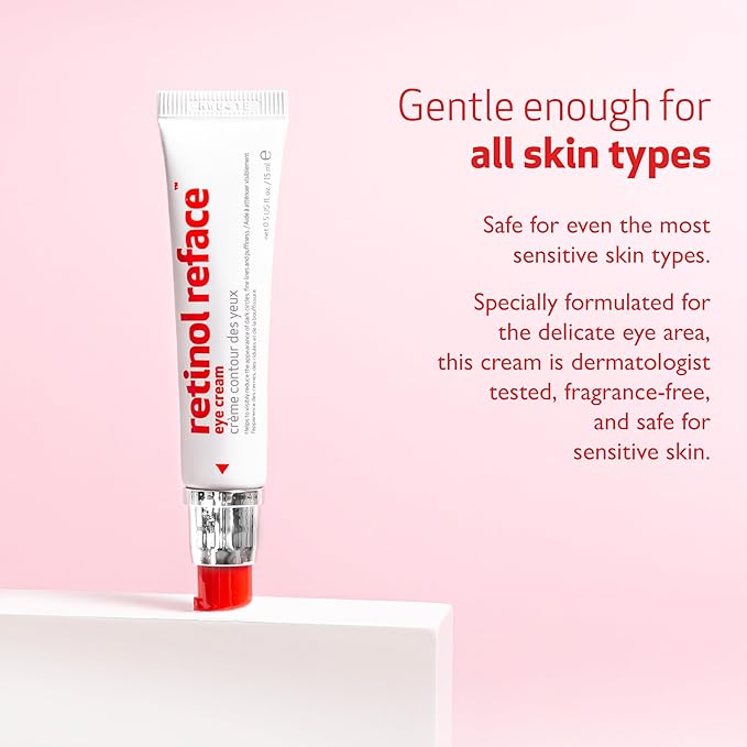 INDEED Labs Retinol Reface | Anti-Aging Under Eye Cream with Retinol | Targets Crow’s Feet, Wrinkles, & Dark Circles | with Ribose, Honey Locust Seed, & Carrot Extract to Smooth & Brighten, (15mL)