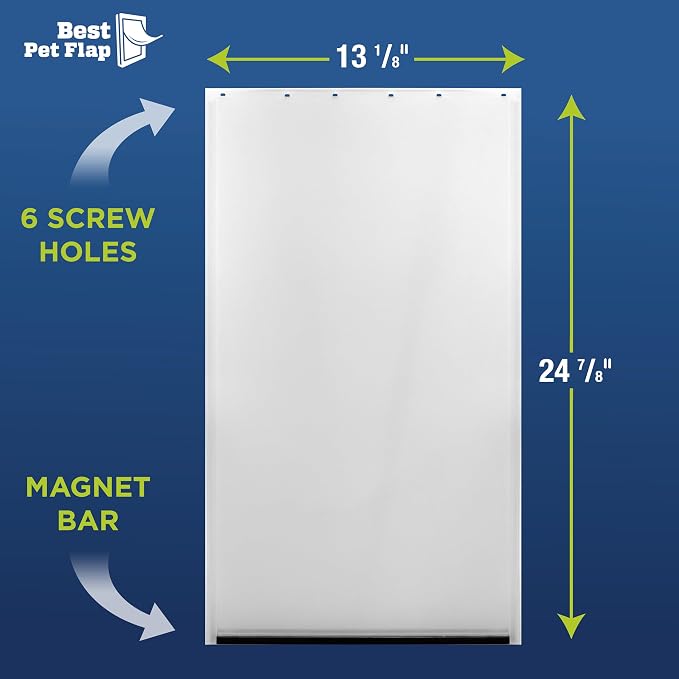 Best Pet Flap XL Replacement Dog Door Non PVC Flap Fits PetSafe PAC11-11040 - Measures 13 1/8" x 24 7/8" Longer Lasting, Most Energy Efficient, Less Shrinkage, BPA Free | Fits PetSafe PAC11-11040, Measures 13 1/8" x 24 7/8", Longer Lasting, Most Energy...