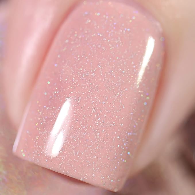ILNP CEO - Dusty Pink Neutral Nude Nail Polish, Subtle Holographic, Chip Resistant, 7-Free, Non-Toxic, Vegan, Cruelty Free, 12ml