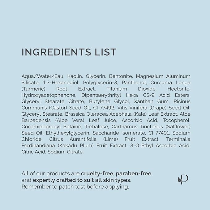 PLANTIFIQUE Korean Volcanic & Dead Sea Mud Mask - Face Mask with Charcoal, Hyaluronic Acid, Jojoba Oil & Shea Butter – Purifies, Refines Pores, Hydrates & Calms, 110g / 3.88 oz