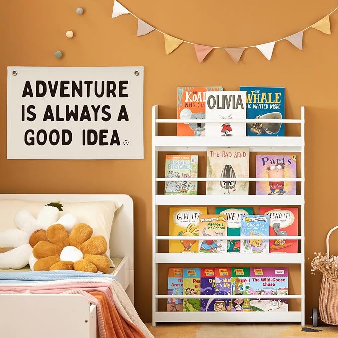 Nursery Decor, Boys Room Decoration Adventure Is Always A Good Idea Motivational Banner for Playroom, Nursery Hanging Linen Banner Wall Canvas Flag, Toddler Teen Room Dorm Decor 30x20