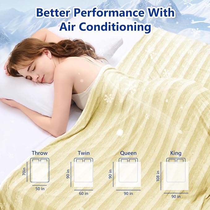 Cooling Blanket for Hot Sleepers Cold Summer Blanket Throw 50"x70" | Cold Summer Bed Blanket Keeps Cool for Night Sweats, Soft Lightweight Breathable Sofa Blankets for Kid Adults