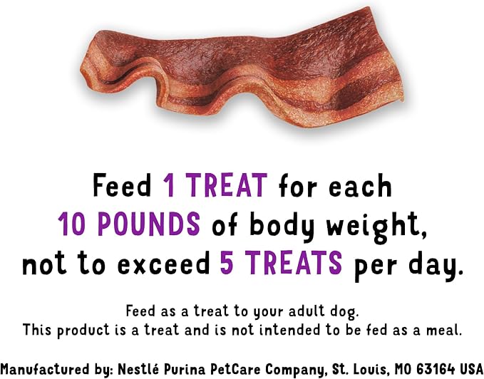 Purina Beggin' Strips Dog Treats,Original with Bacon Flavor - 26 oz. Pouches,(Pack of 4)