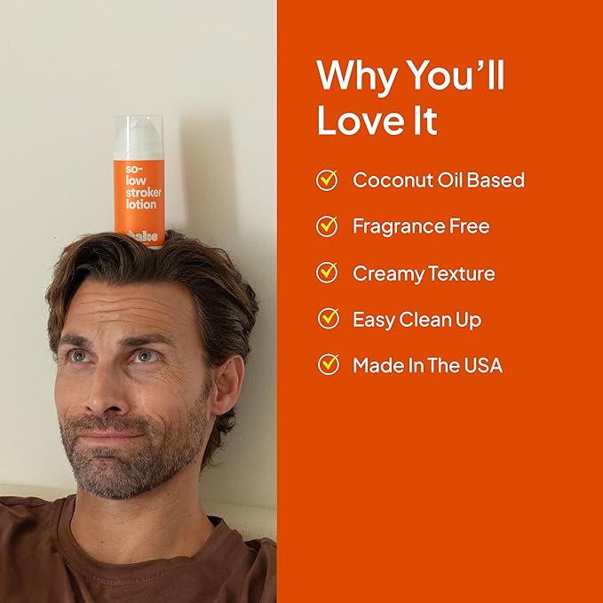 Hello Cake So-Low Stroker Lotion - Below the Belt Solo Cream for Men, Natural Moisturizing Ingredients Coconut Oil, Avocado Oil, Aloe Vera, 1.7 fl oz