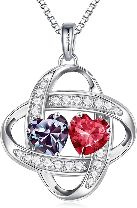 Iefil Valentines Day Gifts for Her - 925 Sterling Silver Love Knot Necklace, Anniversary Birthday Jewelry Gifts for Wife Girlfriend Mom