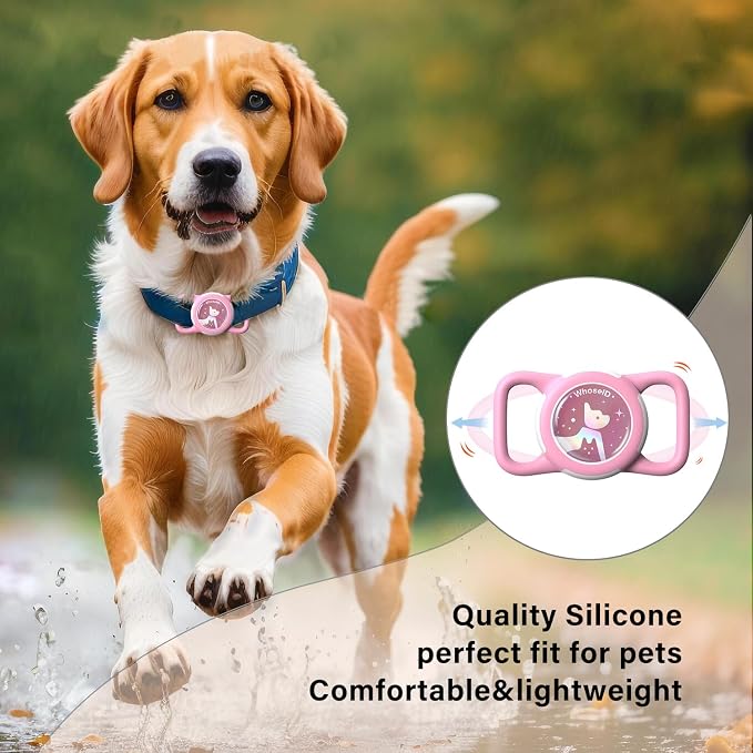 Waterproof AirTag Holder for Dog Collar, Soft Slide-On Dog AirTag Holder | Full-Body Protection, No-Dangle Fit, Ultra-Durable, Lightweight, Tool-Free Installation, Fits Dog & Cat Collars