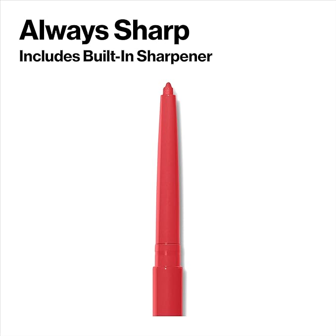 Revlon Colorstay Lip Liner Makeup with Built-In Sharpener, Longwear Rich Colors, Stocking Stuffer for Women, 713 Ruby, 0.01 oz