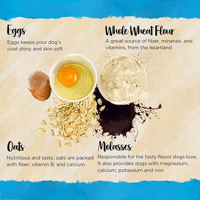 Blue Dog Bakery Natural Dog Treats, Assorted Flavors, 18oz | More Crunch | Large Size | Pack of 2