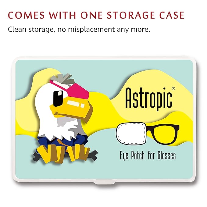 Astropic 2Pcs Silk Eye Patches for Adults Kids Glasses to Cover Either Eye (Medium, Khaki)
