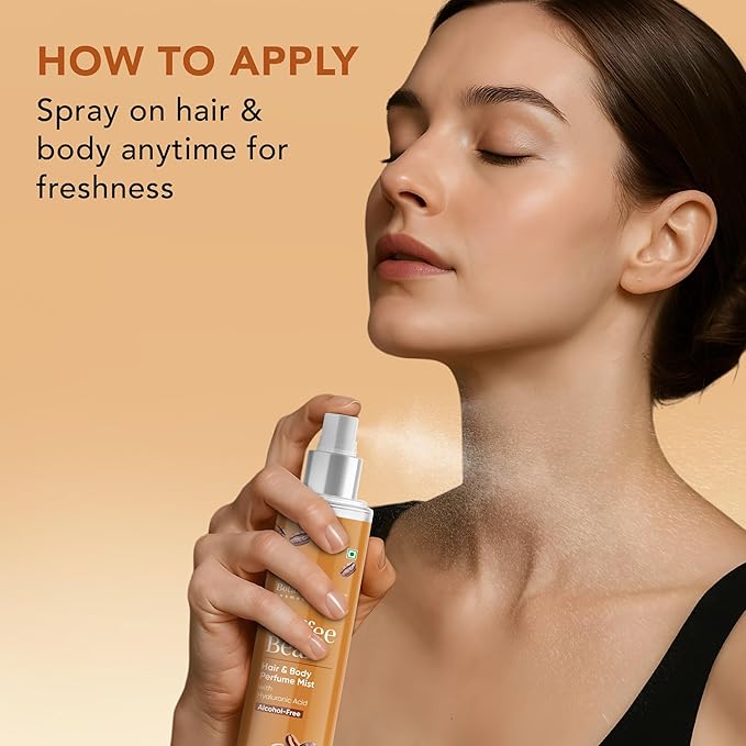 Botanic Hearth Coffee Bean Hair Perfume & Body Mist, Long-Lasting Hair Deodorizer & Body Scent for Women & Men, Alcohol-Free Clean Fragrance Hair Spray For Everyday Wear, All Day Freshness, 3.4 Fl Oz