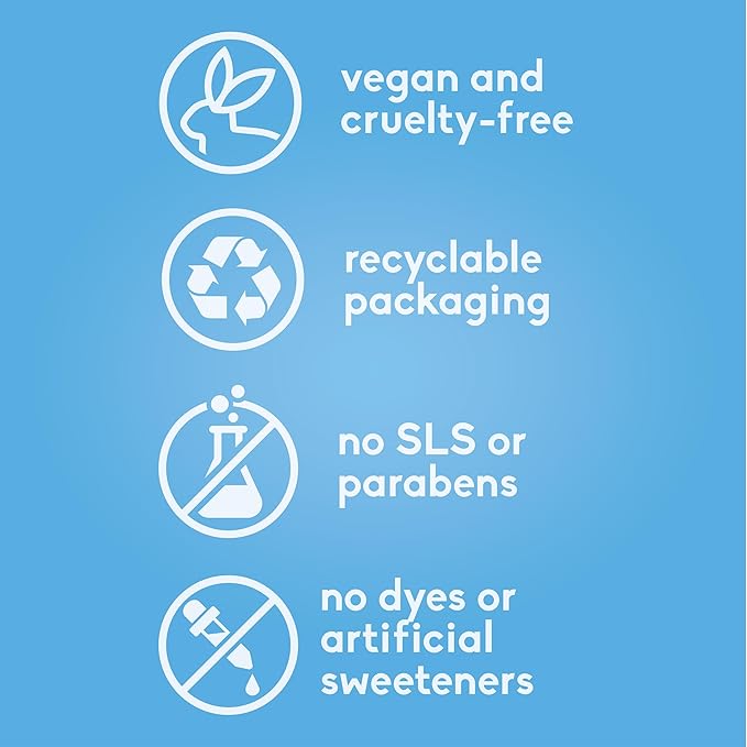 The Humble Co Fluoride-Free for Sensitive Teeth Toothpaste, Spearmint - Toothpaste with Xylitol & Nano Hydroxyapatite for Adults - SLS Free Dental Oral Care & Hygiene - 2 Pack