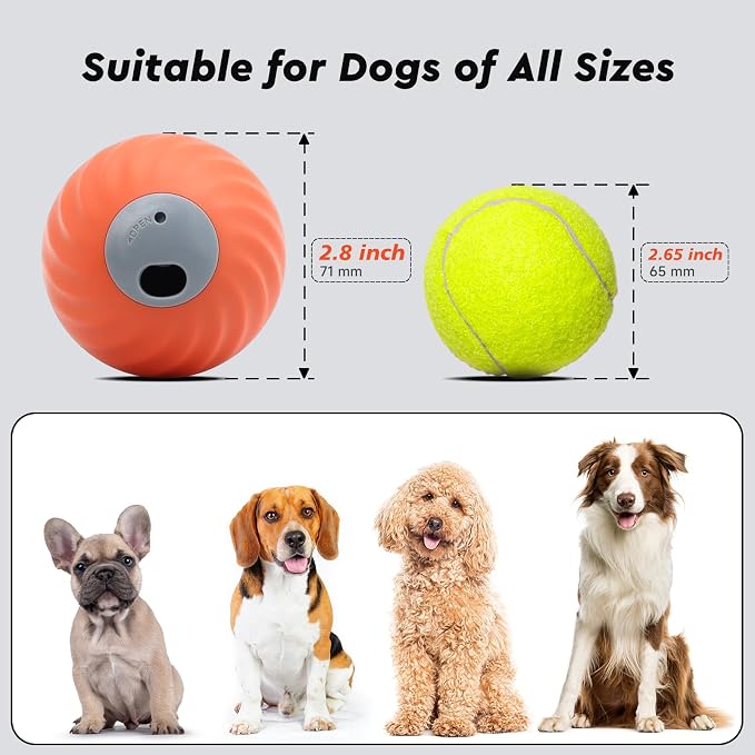 Interactive Dog Toys – Treat Dispensing Puzzle Ball, Food Dispenser Slow Feeder, Enrichment Toy to Keep Dogs Busy, Durable Dog Ball with Knitted Covers for Small Medium Dogs （Orange）