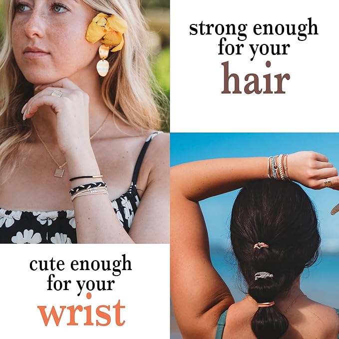 K'lani Hair Tie Bracelets for Women - Elastic Hair Bands That Double as Stylish Jewelry - Inspire - Small
