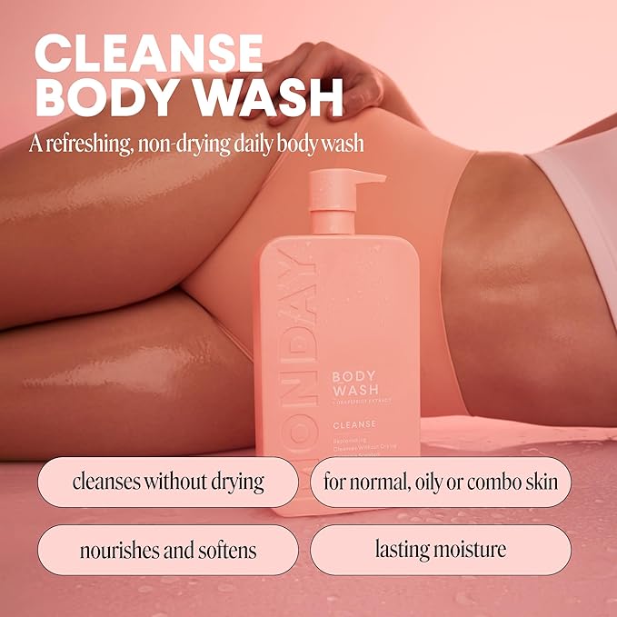 MONDAY HAIRCARE CLEANSE Body Wash with Grapefruit Extract, Hyaluronic Acid, Shea Butter, Coconut Oil for Normal to Oily/Combination Skin 900 mL