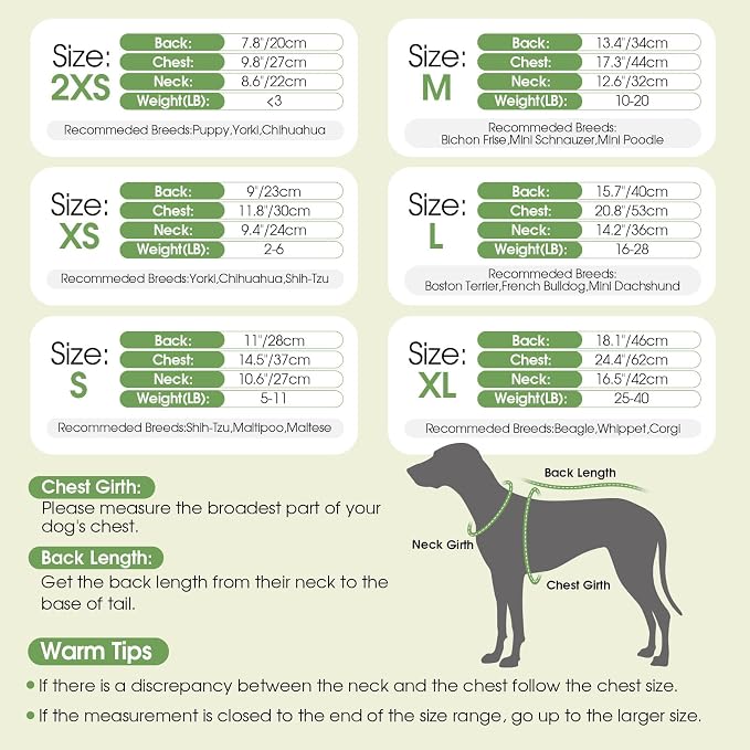 Dog Sweater Dress Plaid Knitwear for Small Medium Dogs Warm Puppy Pet Turtleneck Stretch Pullover Cute Fall Winter Vest Clothes with Leash Hole for Christmas (Green, XS)