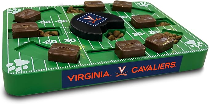 Pets First NCAA Virginia Cavaliers Puzzle Toy, Puzzle Treat Dog Toy, Interactive Dog Treat Toy, Dog Puzzle Feeding Slow Toy