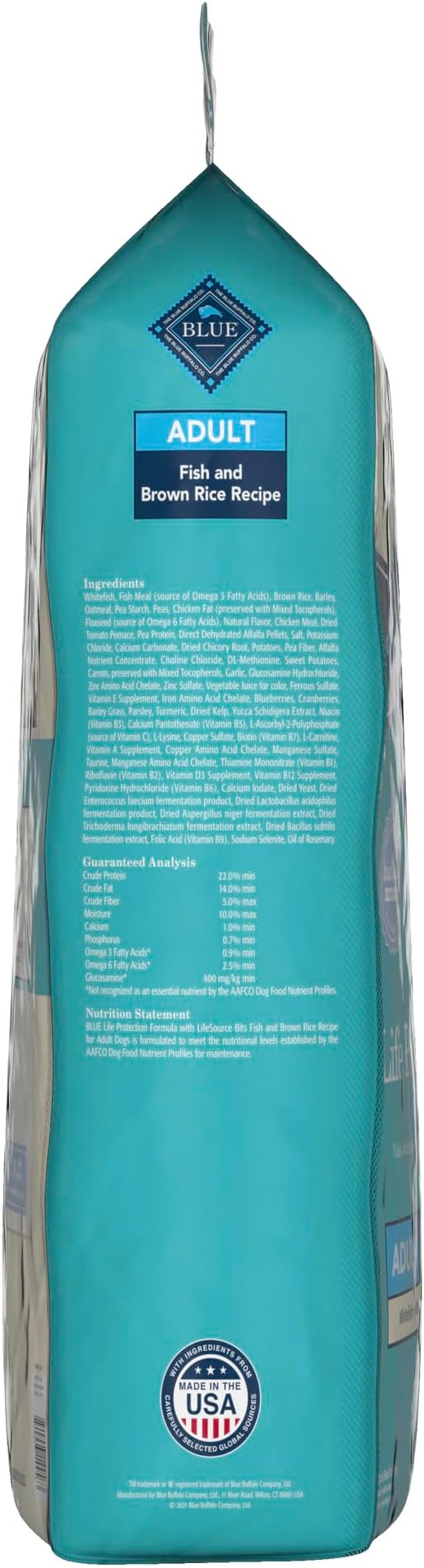 Blue Buffalo Life Protection Formula Fish Adult Dry Dog Food, 34 lb | Real Whitefish #1 Ingredient, Supports Immunity with Antioxidant-Rich LifeSource Bits, Promotes Healthy Muscle Development