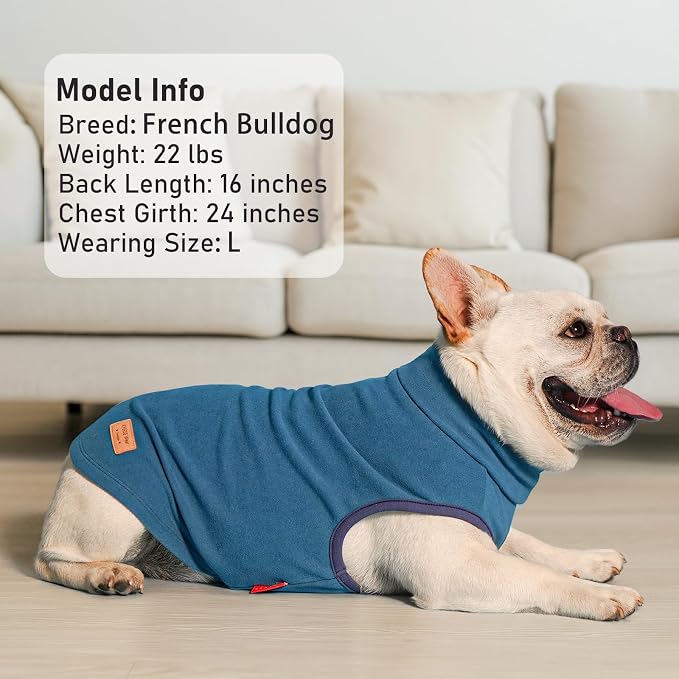 KYEESE 2Pack Dog Sweater Warm Dogs Clothes Pets Sweatshirt Soft Turtleneck Small Pets Sweaters Pet Coats Stretchy Dog Sweaters for Small Dogs Male | Warm Turtleneck Dog Pullover Clothes, 4-Way Stretch & Lightweight Vest, Doggie Coat in Cold Weather, Da...