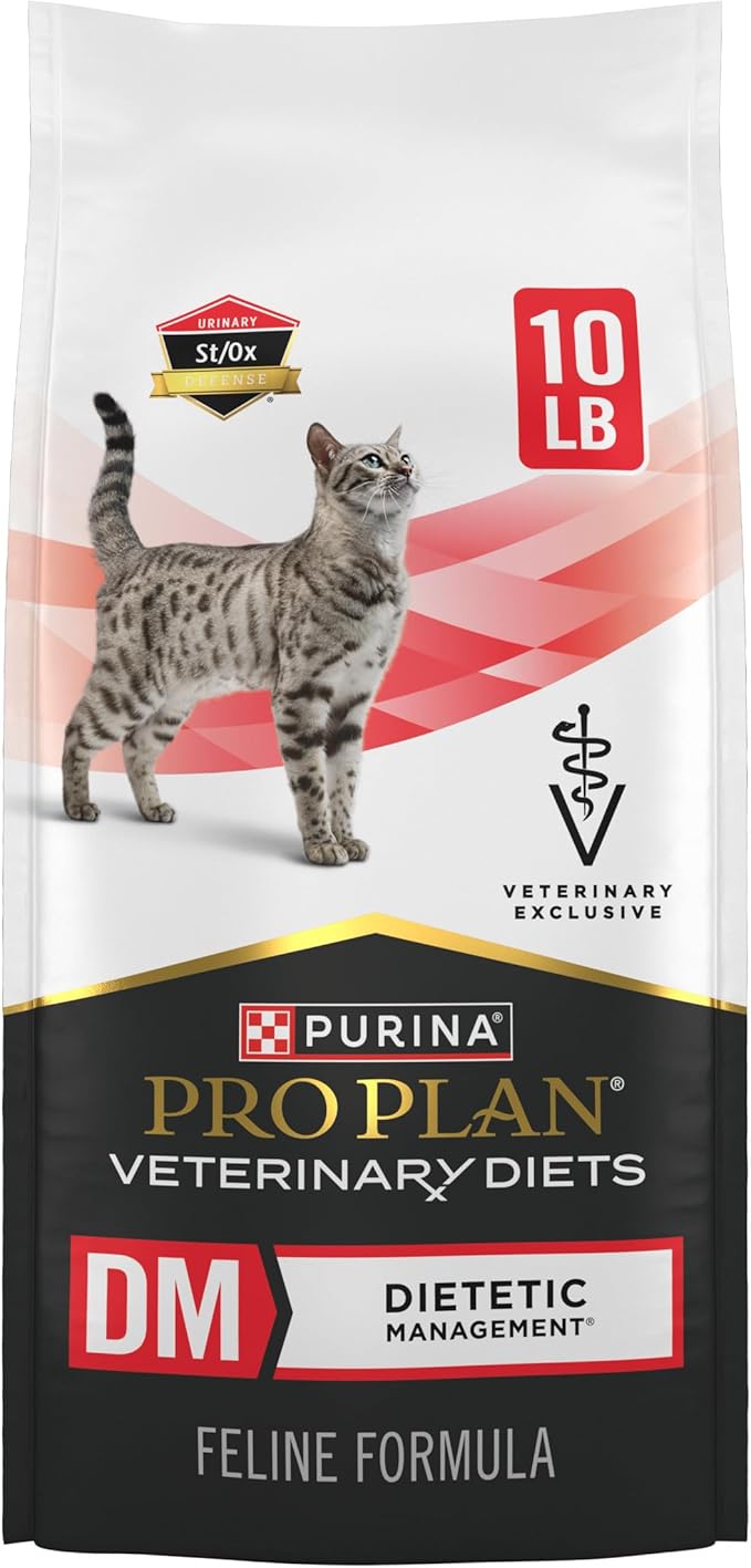 Pro Plan Veterinary Diets Purina DM Dietetic Management Feline Formula Dry Cat Food - 10 lb. Bag