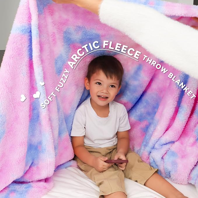 MUGD Soft Blankets Fuzzy Twin Bed Fleece Blanket Kids Warm Throw Blanket for Bed