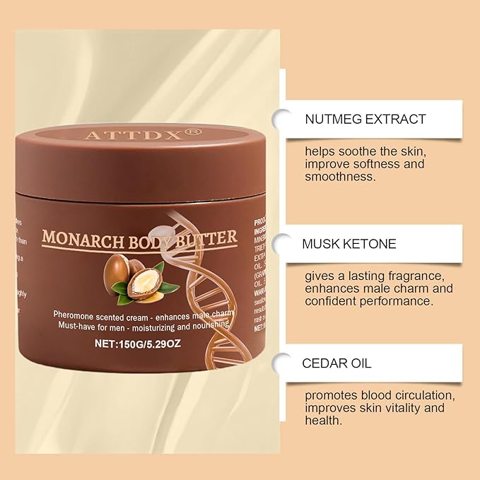 Pheromone Scented Cream, Cologne Body Butter for Men, Pheromone body butter for men, Hydrates and moisturizes to enhance attractiveness (2)