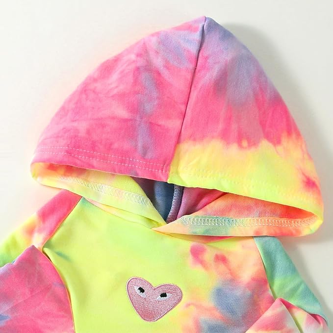 Dog Cotton Tie dye Hoodie Pink Pullover Sweatshirts Soft and Stretch Pets Clothes Hooded for Medium Large Dogs(Pink L)