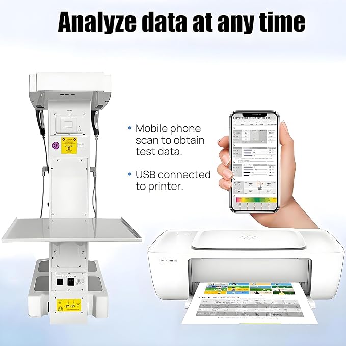 Professional Body Composition Analyzer,Body Fat Scale, Body Composition Analyzer, Body Fat Detection Equipment, Professional-Grade Analyzer, Muscle Detection and Analysis White