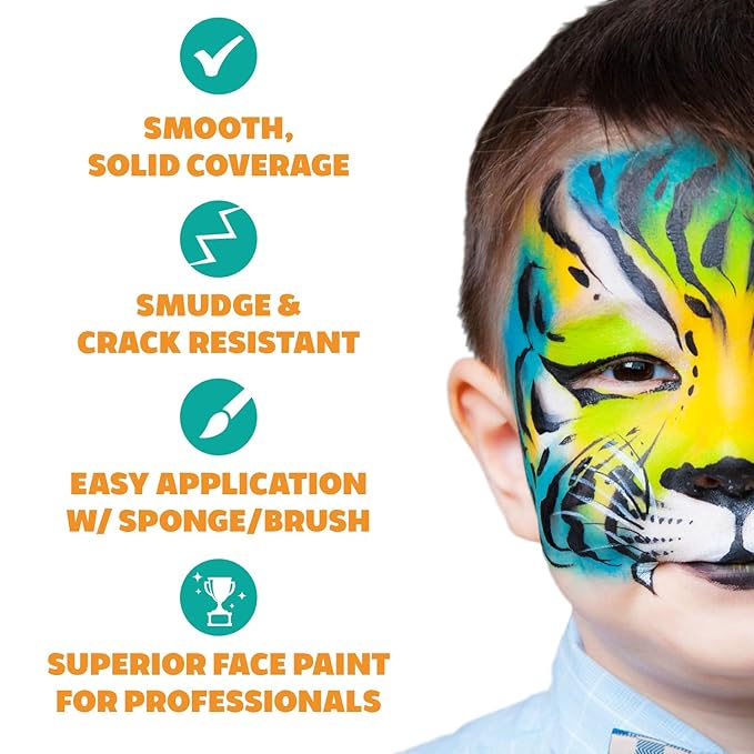Kraze FX Dome Stroke - Deep Love (25 gm) by Jacqueline Howe Professional 1-Stroke Split Cake Hypoallergenic Non-Toxic Water Activated Face & Body Painting for Sensitive Skin Kid Safe Adults