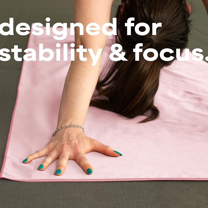 S&T INC. Aura Microfiber Yoga Mat Towel, Quick Dry Towel, Soft and Absorbent for Gym, Pilates, and Hot Yoga Mat, 1 Pack, 26.5 inches x 72 inches, Pink