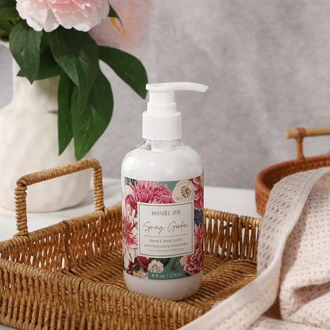 ROMIIE ZOI Daily Hand & Body Lotion with Moisturizing Shea Butter - Spring Garden with the Scent of Botanical Bliss - 236 ML / 8 FL OZ