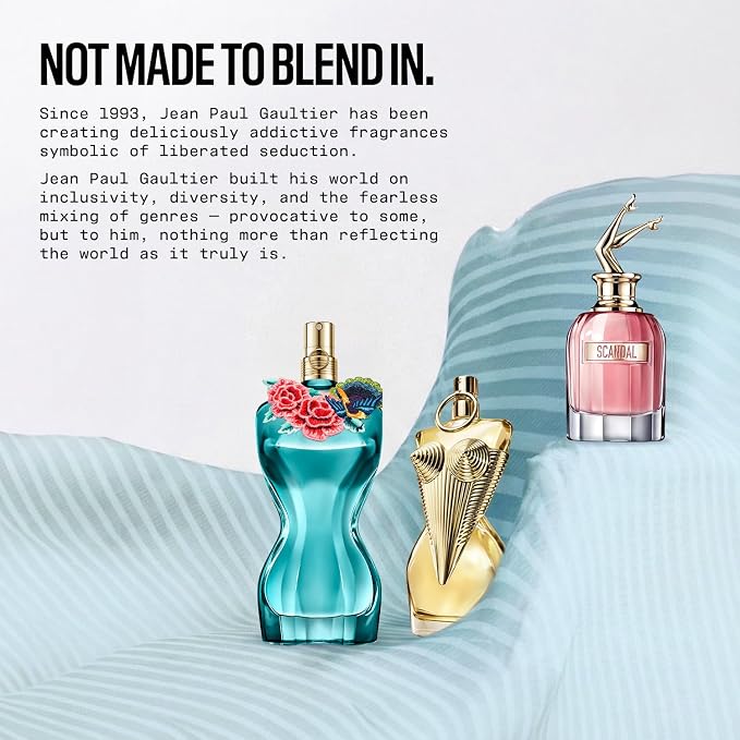 Jean Paul Gaultier La Belle Paradise Garden Eau de Parfum for Women - Long Lasting Floral Amber Womens Perfume with Blue Water Lily, Iris & Vanilla - Designer Fragrance Spray, 3.4 oz