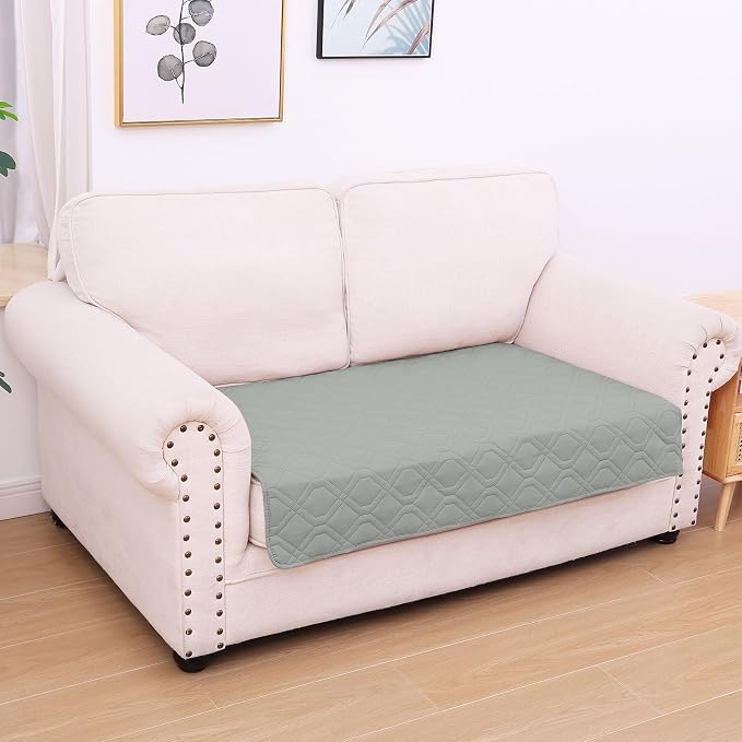 Waterproof Dog Bed Blanket - Soft Pet Blanket & Sofa Cover for Dogs | Reversible Washable Furniture Protector, Couch Covers for Pets (30x53 Inch, Grey/Light Grey)
